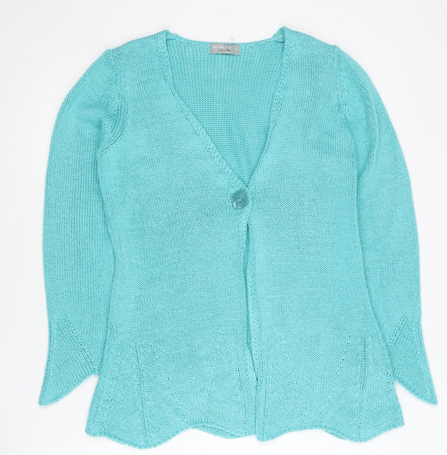 Marks and Spencer Women’s Blue V-Neck Cardigan Size S Acrylic Knit
