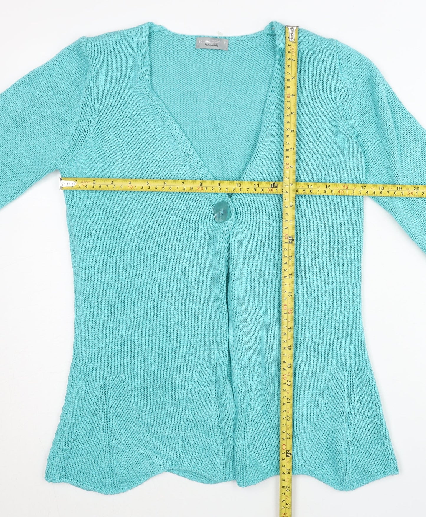 Marks and Spencer Women’s Blue V-Neck Cardigan Size S Acrylic Knit