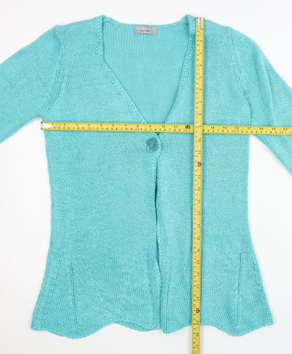 Marks and Spencer Women’s Blue V-Neck Cardigan Size S Acrylic Knit