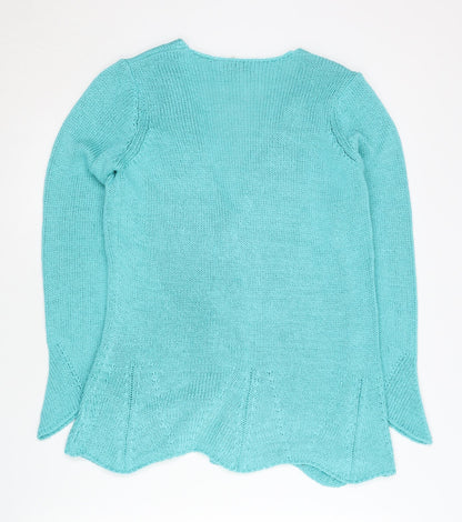 Marks and Spencer Women’s Blue V-Neck Cardigan Size S Acrylic Knit