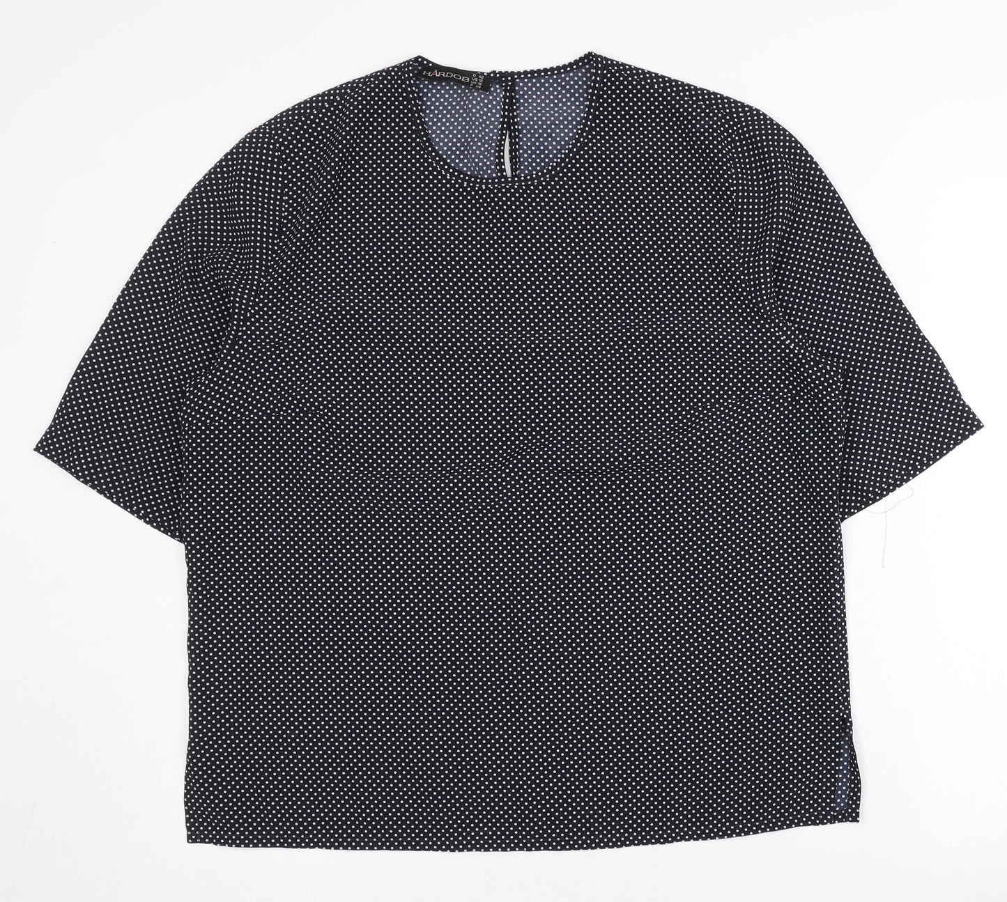 Womens UK Size 16 HARDOB Black Basic Blouse