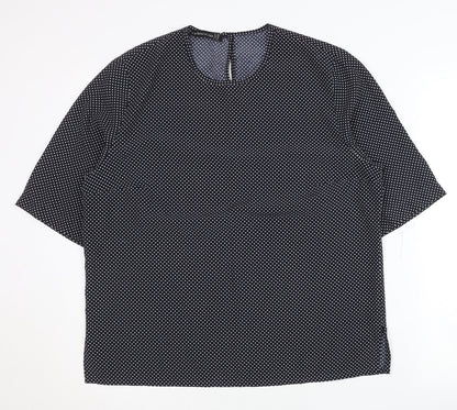 Womens UK Size 16 HARDOB Black Basic Blouse