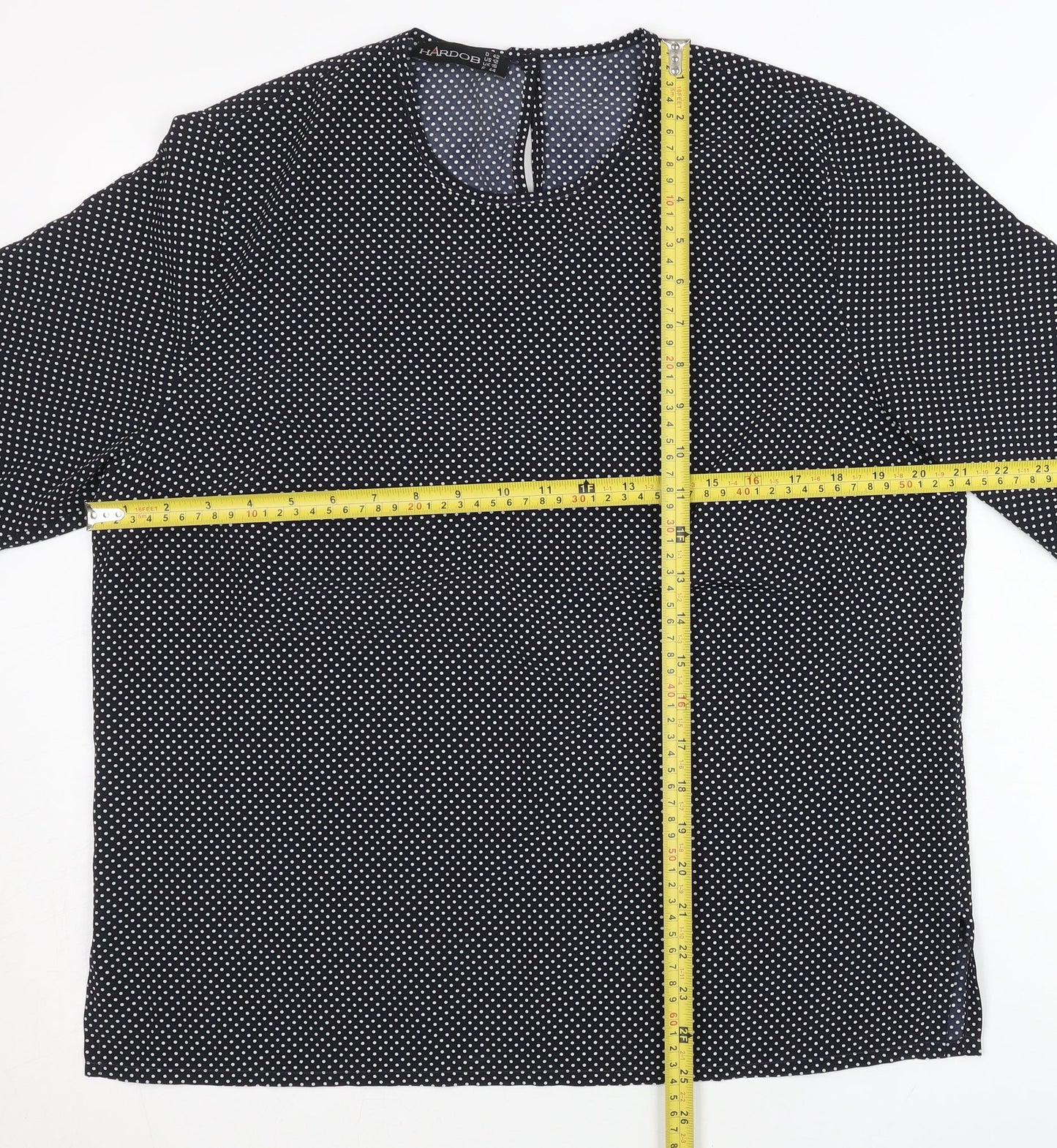 Womens UK Size 16 HARDOB Black Basic Blouse