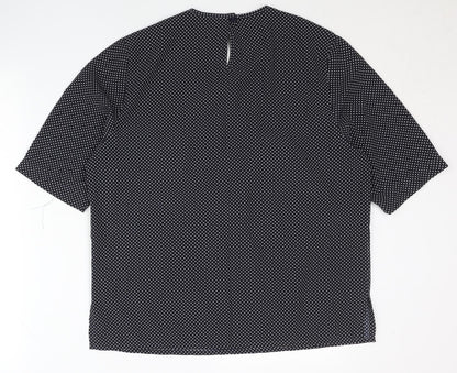 Womens UK Size 16 HARDOB Black Basic Blouse