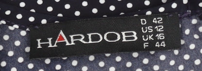 Womens UK Size 16 HARDOB Black Basic Blouse