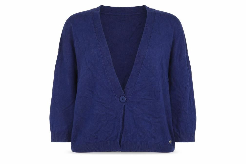 Womens UK Size S United Colors of Benetton Blue Cardigan Jumper