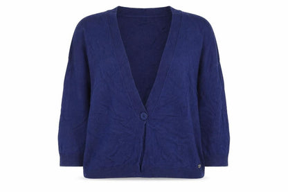 Womens UK Size S United Colors of Benetton Blue Cardigan Jumper