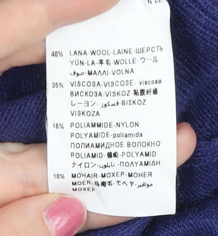 Womens UK Size S United Colors of Benetton Blue Cardigan Jumper