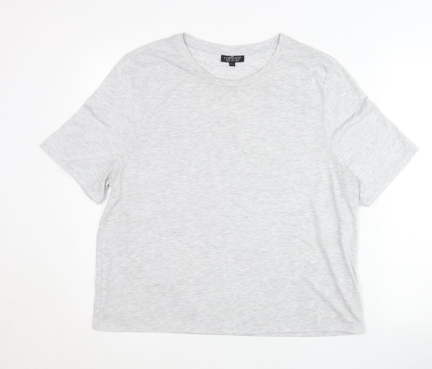 Womens UK Size 18 Topshop Grey Basic T-Shirt