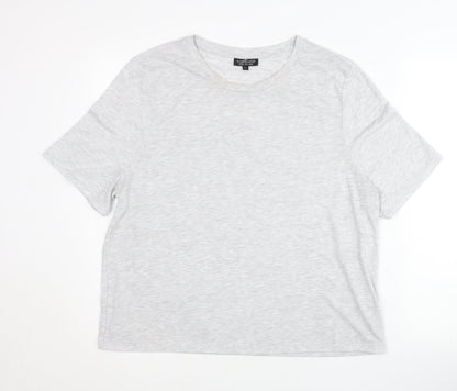 Womens UK Size 18 Topshop Grey Basic T-Shirt