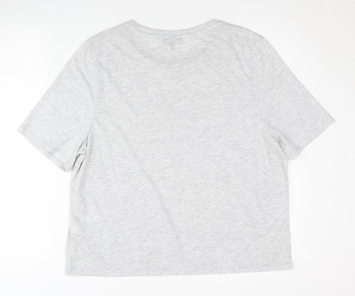 Womens UK Size 18 Topshop Grey Basic T-Shirt