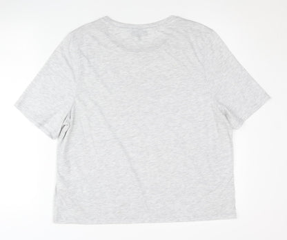 Womens UK Size 18 Topshop Grey Basic T-Shirt