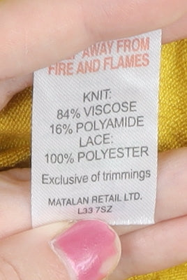 Womens UK Size 22 Soon Yellow Pullover Jumper