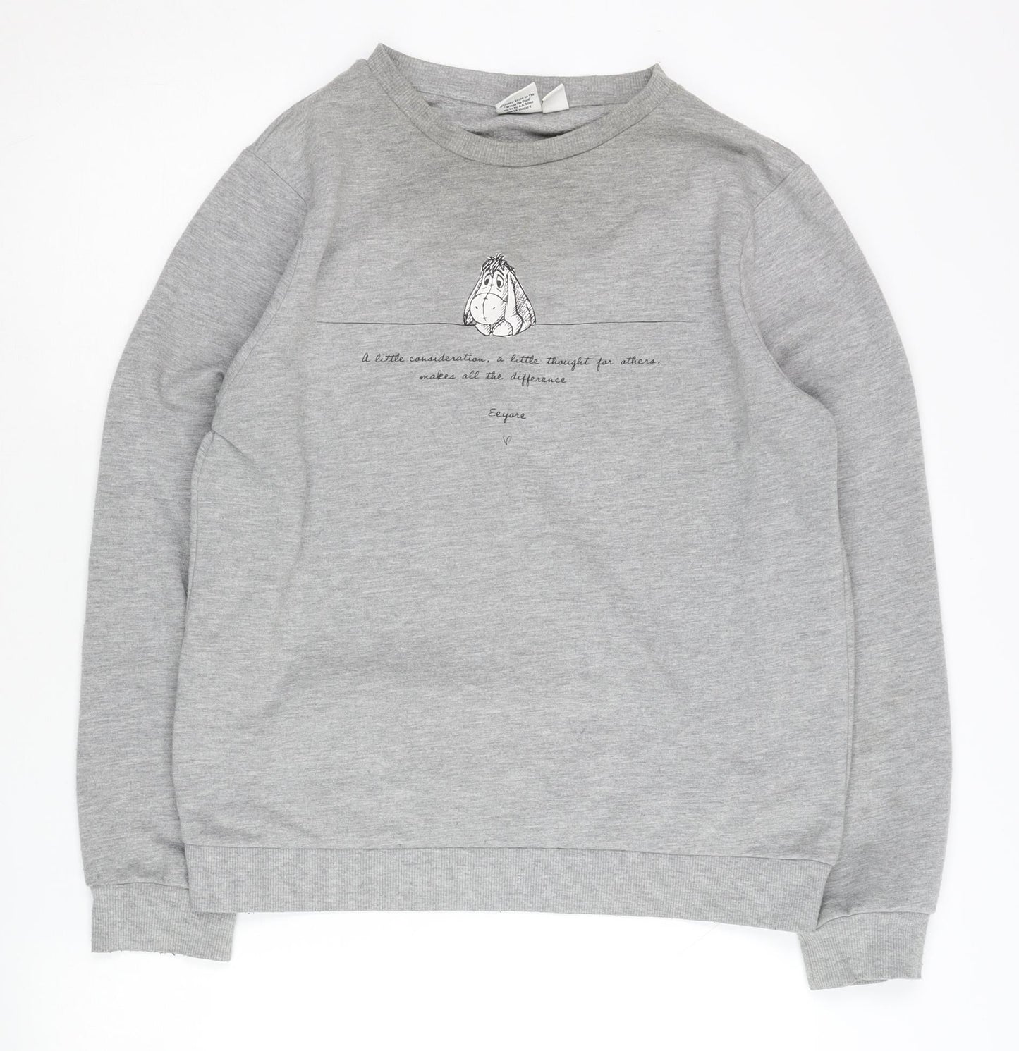 Womens UK Size 10/12 Disney Grey Pullover Sweatshirt