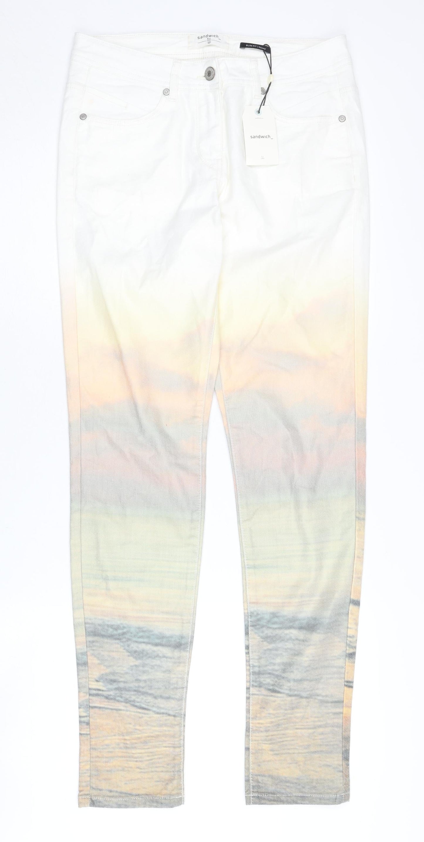 Sandwich Womens Multicoloured Skinny Slim Jeans Size 10 Stretch