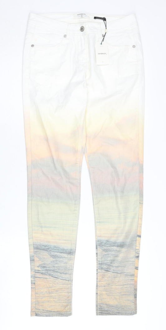 Sandwich Womens Multicoloured Skinny Slim Jeans Size 10 Stretch