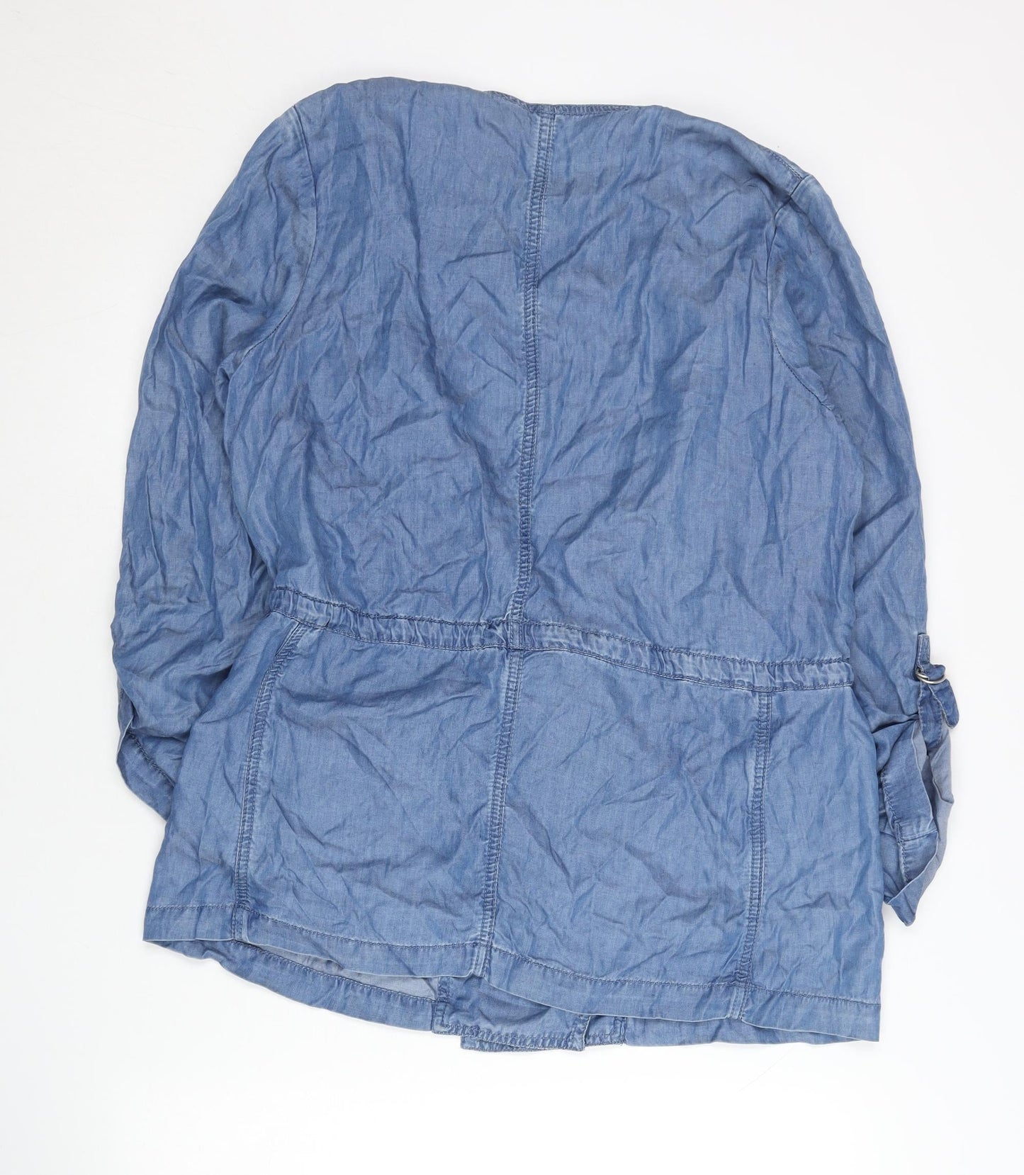 Womens UK Size 14 Marks and Spencer Blue Tunic Blouse