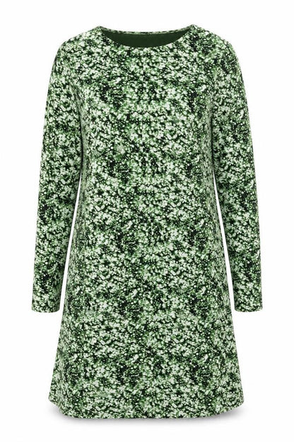Marks and Spencer Women’s Green Shift Dress Size 10 Knee Length Long Sleeve