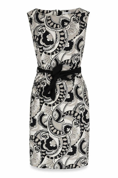 H&M Women’s Black White Geometric Sheath Dress Size 6