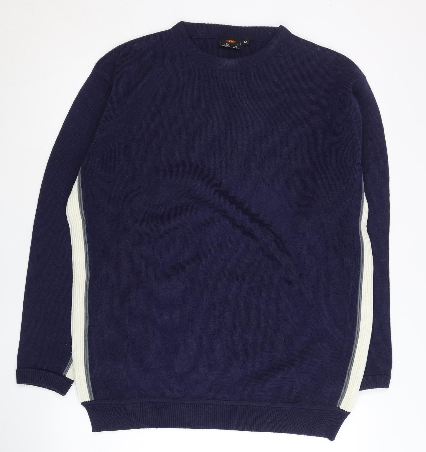 Rapid Fire Men’s Blue Medium Pullover Jumper, Crew Neck, Long Sleeve