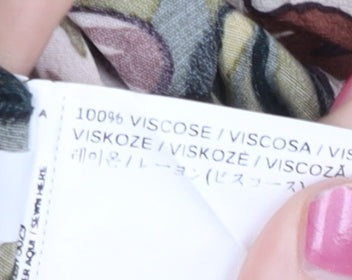 MNG Women’s Multicoloured Floral A-Line Midi Skirt Size 10 Viscose