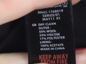 Monsoon Women Brown Wool Blend Pencil Skirt UK 16 Knee Length