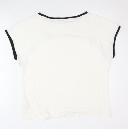 Womens UK Size 16 Marks and Spencer White Basic T-Shirt