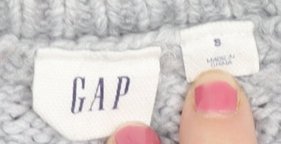 GAP Women’s Grey Cable-Knit Pullover Jumper Size S Long Sleeve