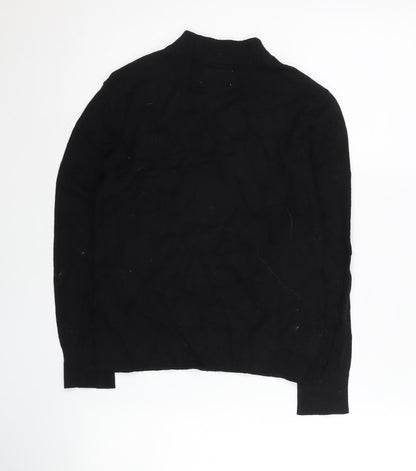 Zara Girls Black Mock Neck Pullover Jumper 11-12 Years Long Sleeve
