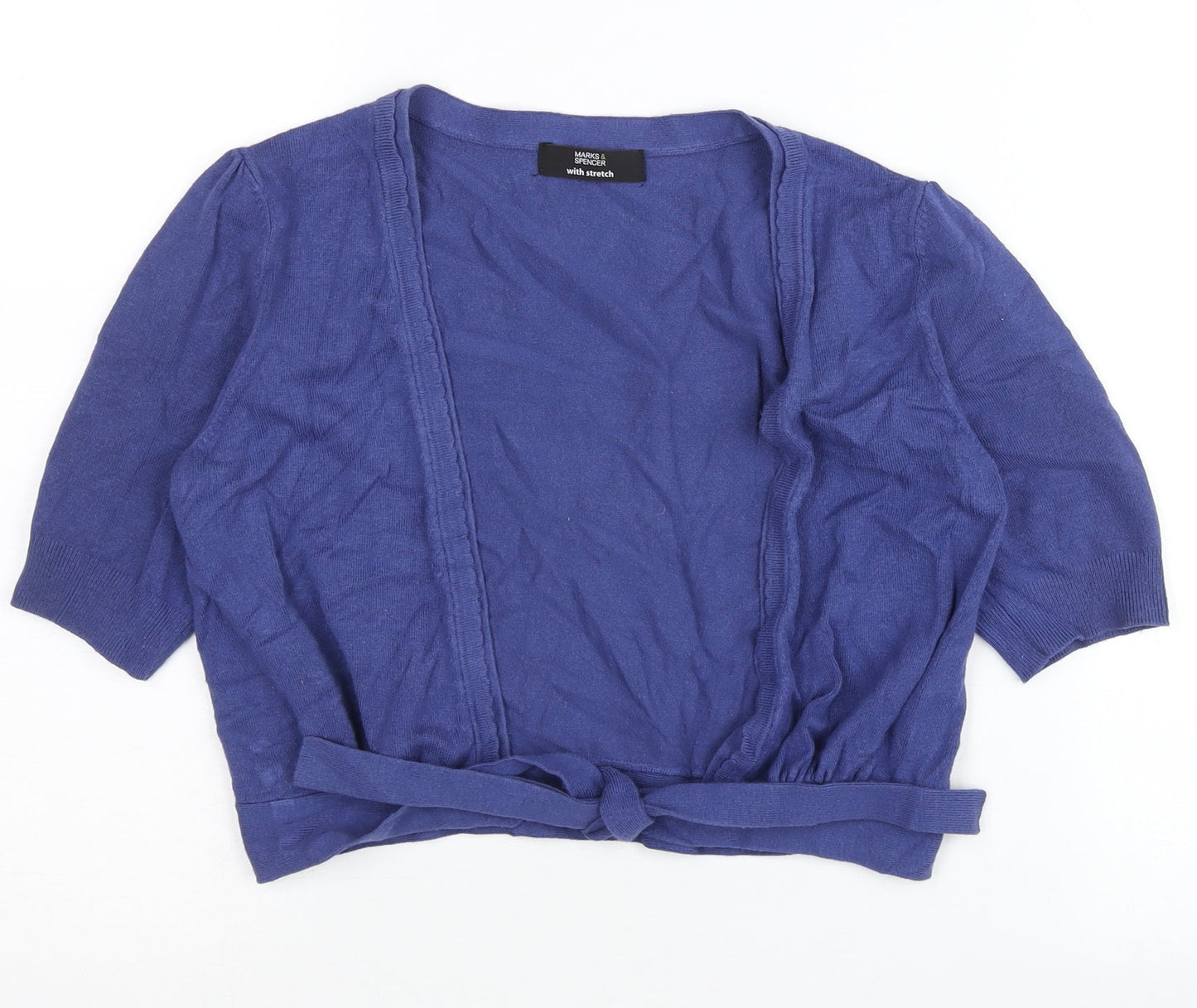 Womens UK Size 10 Marks and Spencer Blue Cardigan Jumper