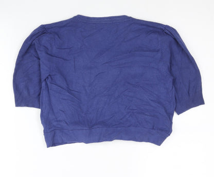 Womens UK Size 10 Marks and Spencer Blue Cardigan Jumper