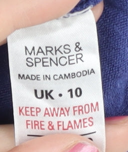 Womens UK Size 10 Marks and Spencer Blue Cardigan Jumper