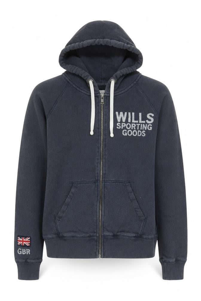 Womens UK Size 10 Jack Wills Blue Full Zip Hoodie