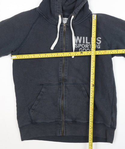 Womens UK Size 10 Jack Wills Blue Full Zip Hoodie