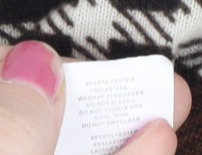 Boohoo Women’s Brown Plaid Crew Neck Pullover Jumper UK 8