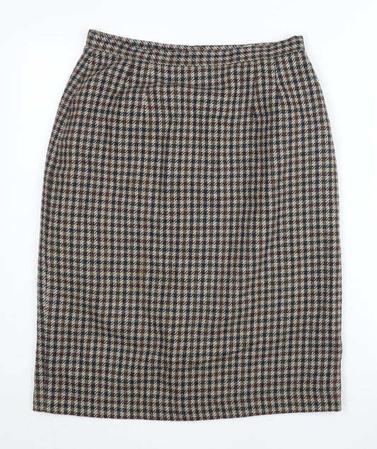 Debenhams Women’s Multicoloured Wool Blend Tweed Skirt Size 14