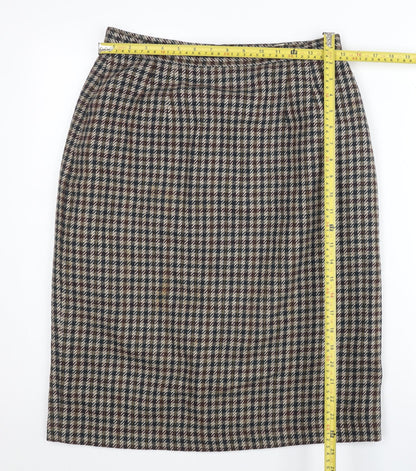 Debenhams Women’s Multicoloured Wool Blend Tweed Skirt Size 14