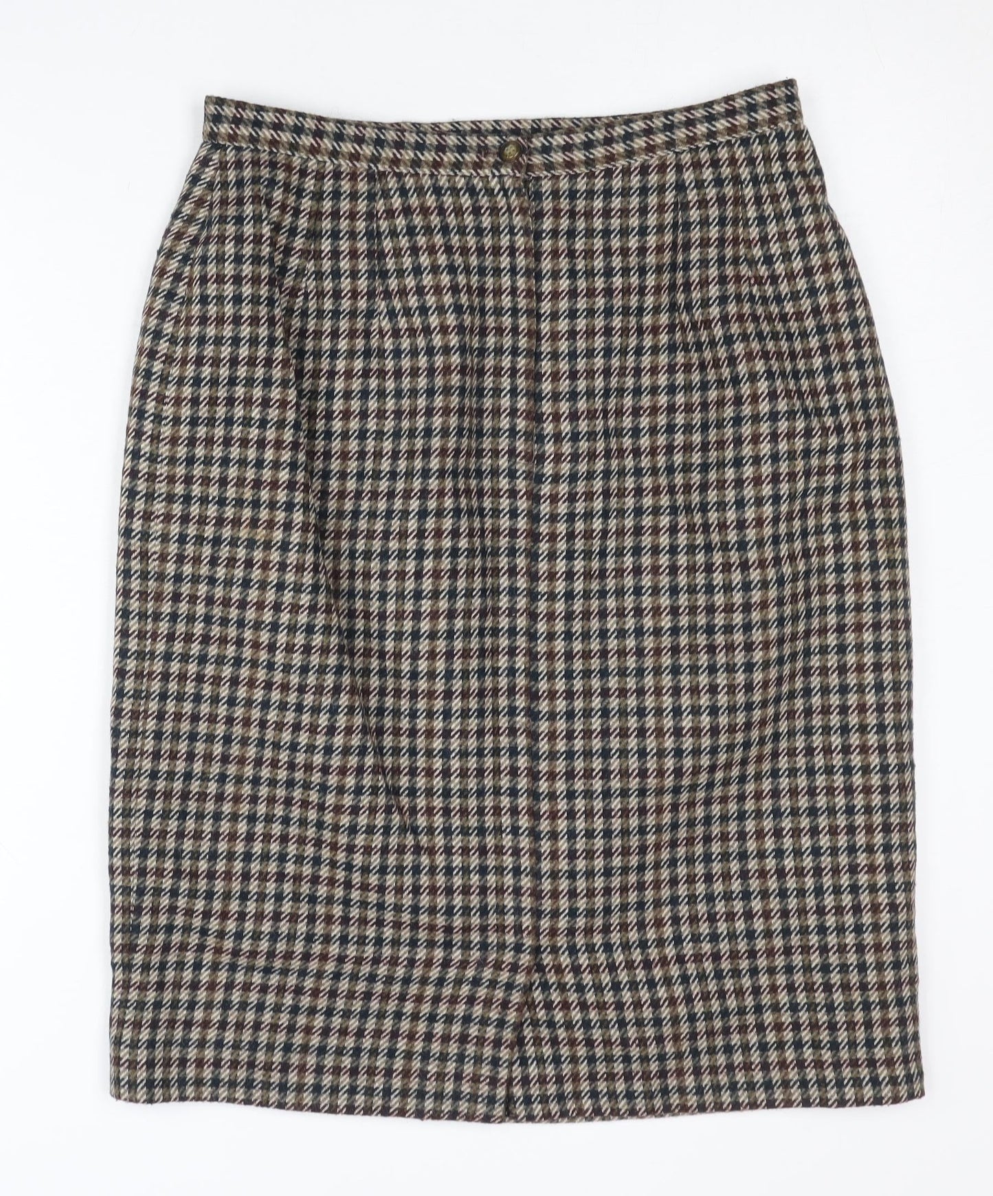 Debenhams Women’s Multicoloured Wool Blend Tweed Skirt Size 14