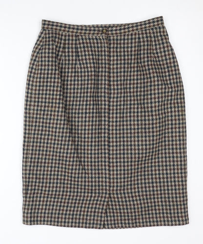 Debenhams Women’s Multicoloured Wool Blend Tweed Skirt Size 14