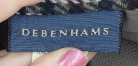 Debenhams Women’s Multicoloured Wool Blend Tweed Skirt Size 14