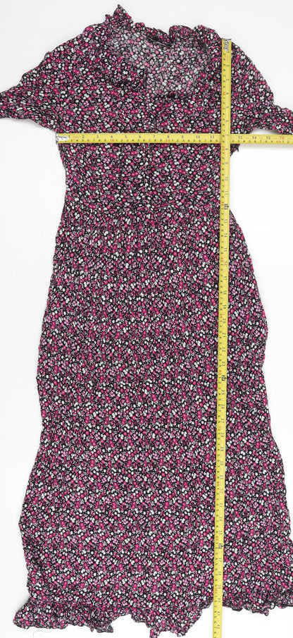 Nobody's Child Women's Multicoloured Floral Midi Dress UK 8