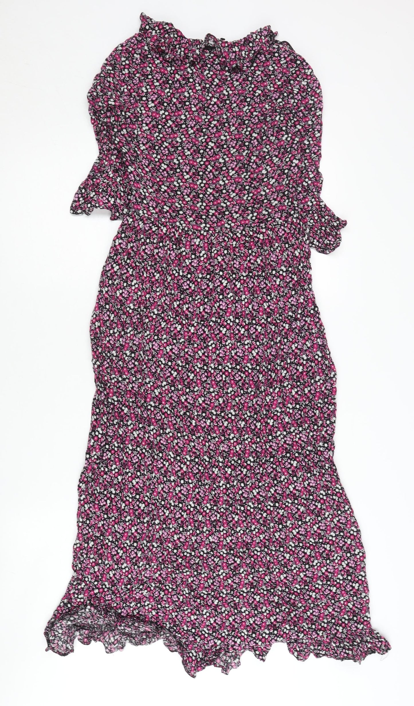 Nobody's Child Women's Multicoloured Floral Midi Dress UK 8