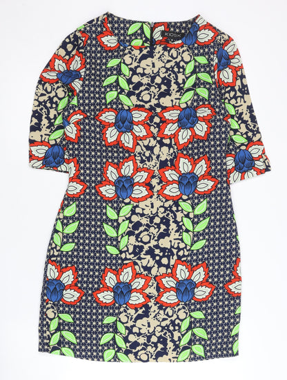 Kiosk Womens Multicoloured Floral Shift Dress Size 10