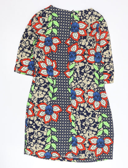 Kiosk Womens Multicoloured Floral Shift Dress Size 10