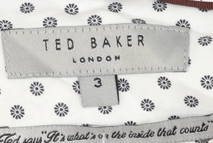 Ted Baker Mens Blue Floral Shirt Size M Regular Fit Casual