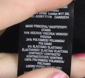 Miss Selfridge Womens Black Lace Bodycon Halter Party Dress UK 12