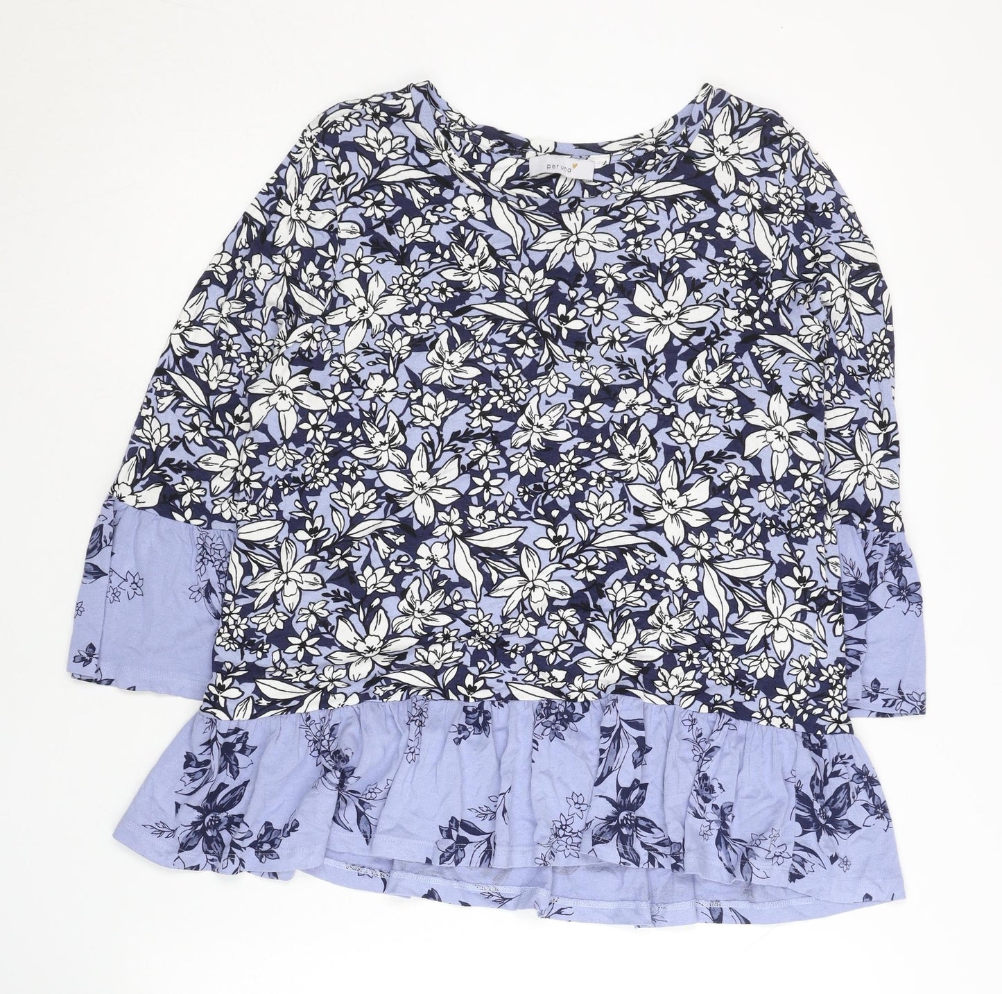 Womens UK Size 12 Marks and Spencer Blue Tunic Blouse