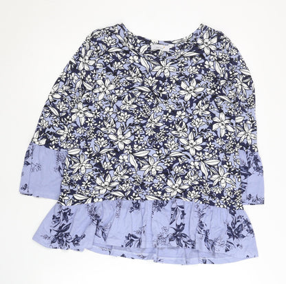 Womens UK Size 12 Marks and Spencer Blue Tunic Blouse