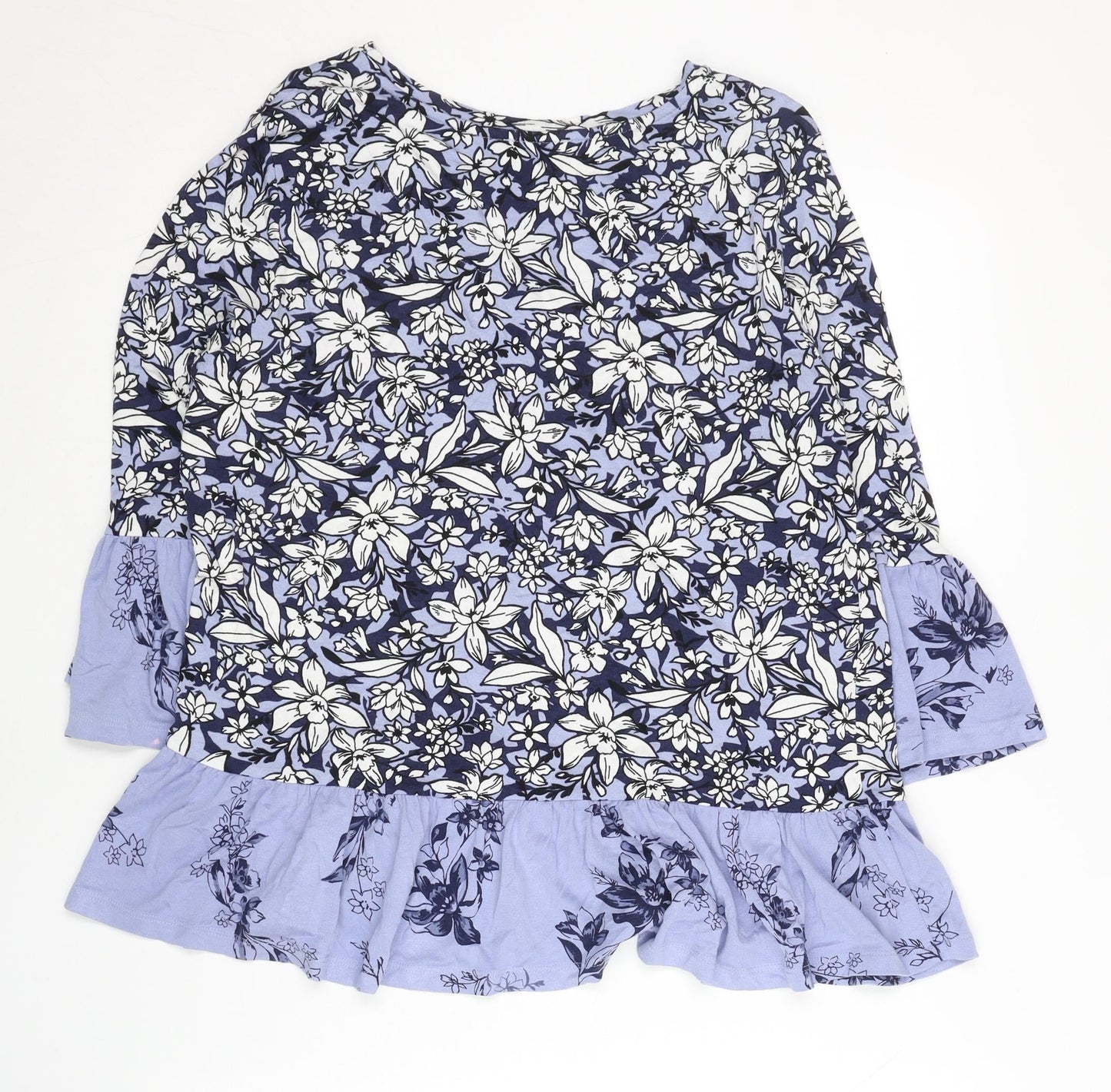 Womens UK Size 12 Marks and Spencer Blue Tunic Blouse