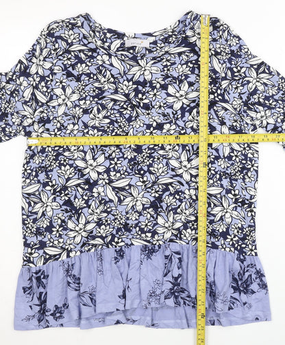 Womens UK Size 12 Marks and Spencer Blue Tunic Blouse
